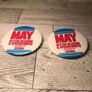 Vintage‎ May Better Hearing Speech Button pin pinback collectable Souvenir Promo
